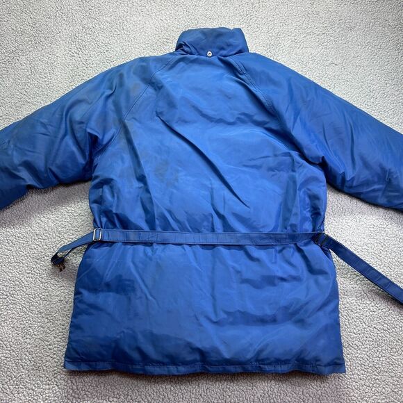 VTG Frostline Kit Jacket Womens Large Blue Belted Down Puffer Insulated Full Zip - Picture 2 of 14